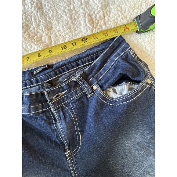 Roz & Ali Women's Mid Rise Carpi Jeans Size 12 Stretch Med Wash Blue - Picture 3 of 9